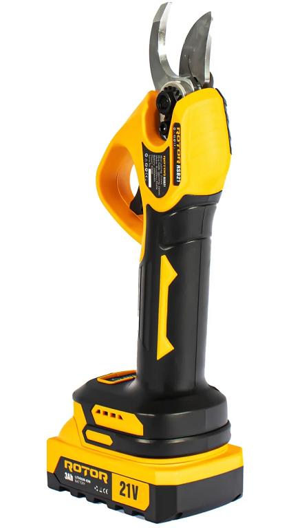 Foarfeca pentru gradina cu acumulator ROTOR RSB21 14377, 600 W, capacitate maxima taiere 25 mm, 2 acumulatori 21V, 3Ah