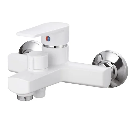 Baterie pentru cada PLAMIX LEO-009 EURO White 14574, monocomanda, conexiune cu piulita, din termoplastic, alb, fara racorduri