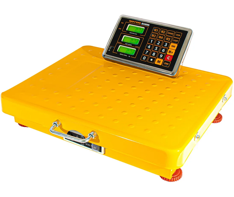 Cantar electronic cu platforma ROTOR RS300WL 14849, capacitate 100-300 kg, Wi-Fi, baterie reincarcabila, oprire automata, memorare pret, rest, fara aviz metrologic