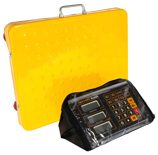 Cantar electronic cu platforma ROTOR RS300WL 14849, capacitate 100-300 kg, Wi-Fi, baterie reincarcabila, oprire automata, memorare pret, rest, fara aviz metrologic