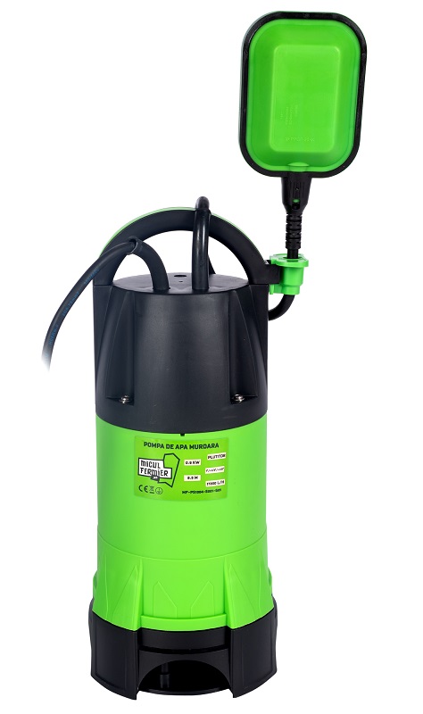 Pompa pentru apa murdara cu plutitor MICUL FERMIER MF-PS1004-S001-G01, 900W, debit 17200 l/h, inaltime pompare 8.5 m, din plastic