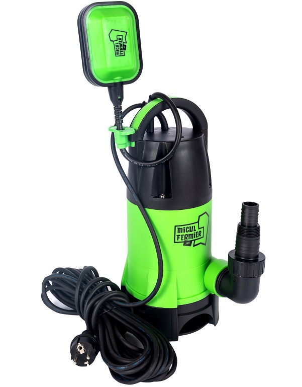 Pompa pentru apa murdara cu plutitor MICUL FERMIER MF-PS1004-S001-G01, 900W, debit 17200 l/h, inaltime pompare 8.5 m, din plastic