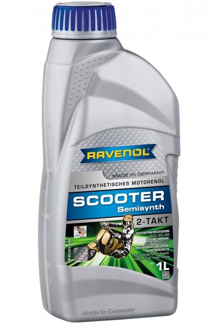 Ulei motor 2 timpi RAVENOL 2T SCOOTER Teilsynthetisches Motorenol 1152150-001, volum 1 litru