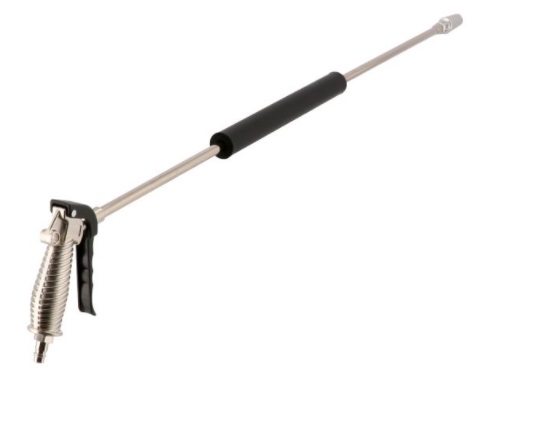 Pistol de suflat aer pneumatic AIRPRESS 45027, cupla 1/4 inch, lungime 1 m, 2 duze incluse