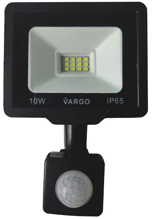 Proiector LED cu senzor de miscare VARGO V-330310, 10W, 6500K, lumina rece