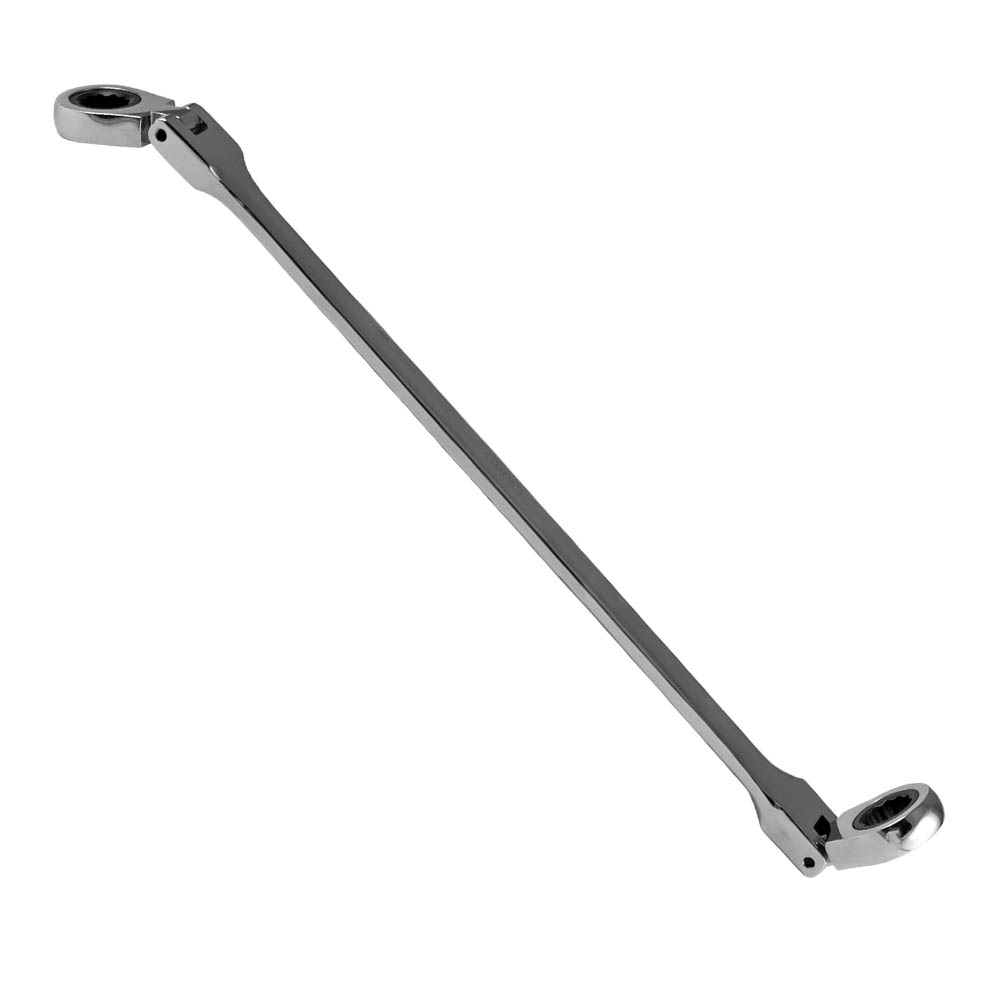 Cheie dubla cu clichet si cap rotativ JBM 13447, 8 x 9 mm, otel crom vanadiu