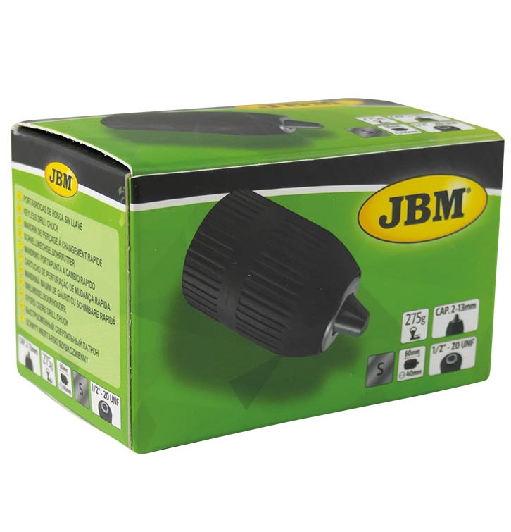 Mandrina rapida pentru masina de gaurit JBM 14842, deschidere 2-13 mm, prindere 1/2 inch-20 UNF, filet mic unificat