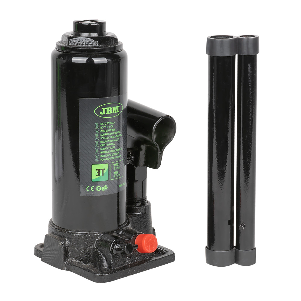 Cric hidraulic JBM 50820, capacitate ridicare 3 tone, cursa 194-371 mm, negru