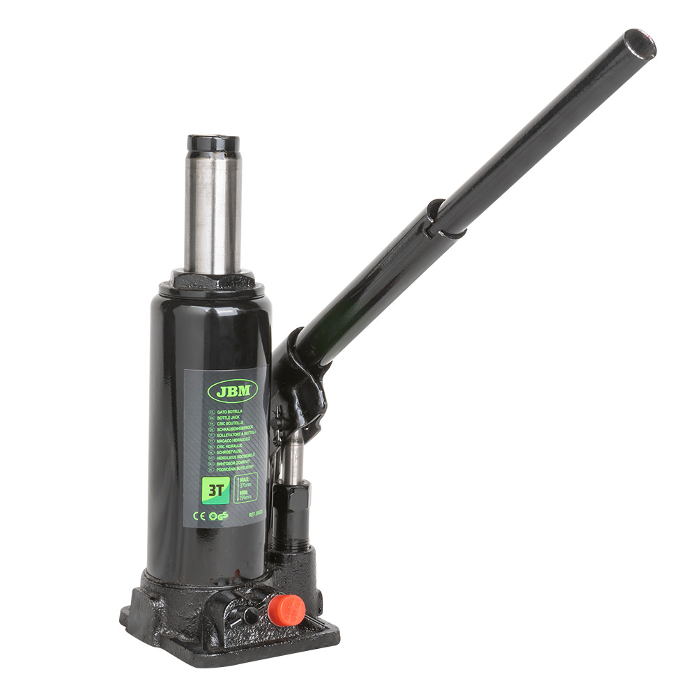 Cric hidraulic JBM 50820, capacitate ridicare 3 tone, cursa 194-371 mm, negru