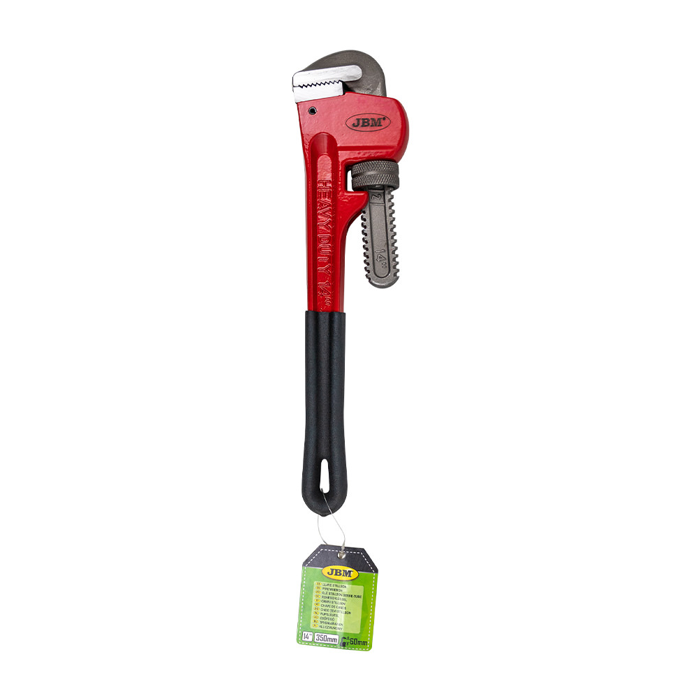 Cheie Stillson pentru teava/pompa apa JBM 52236, deschidere cheie 60 mm, lungime 350 mm / 14 inch, maner cauciuc