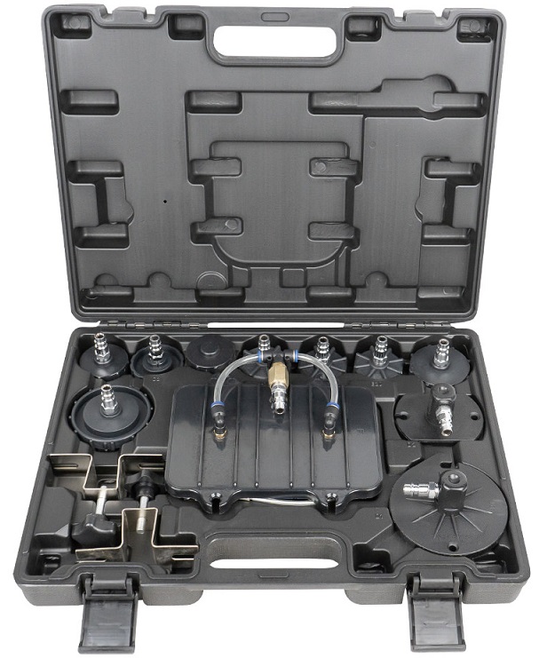 Set 9 adaptoare pentru aerisire sistem franare JBM 52328, pentru aparatul de aerisire frane JBM 52191, cutie depozitare