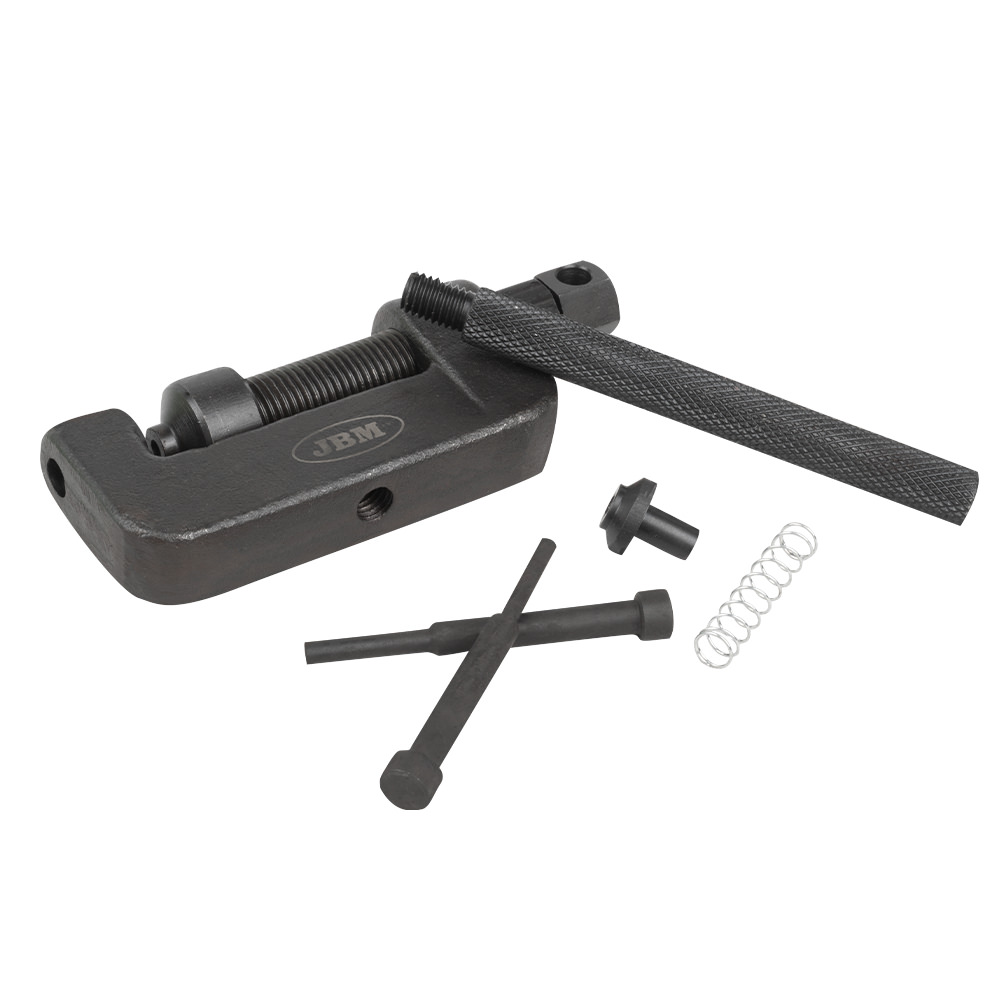Trusa 11 piese pentru nituire lanturi motociclete JBM 53055, pini 2.2 mm, 2.9 mm, 3.8 mm, cutie depozitare
