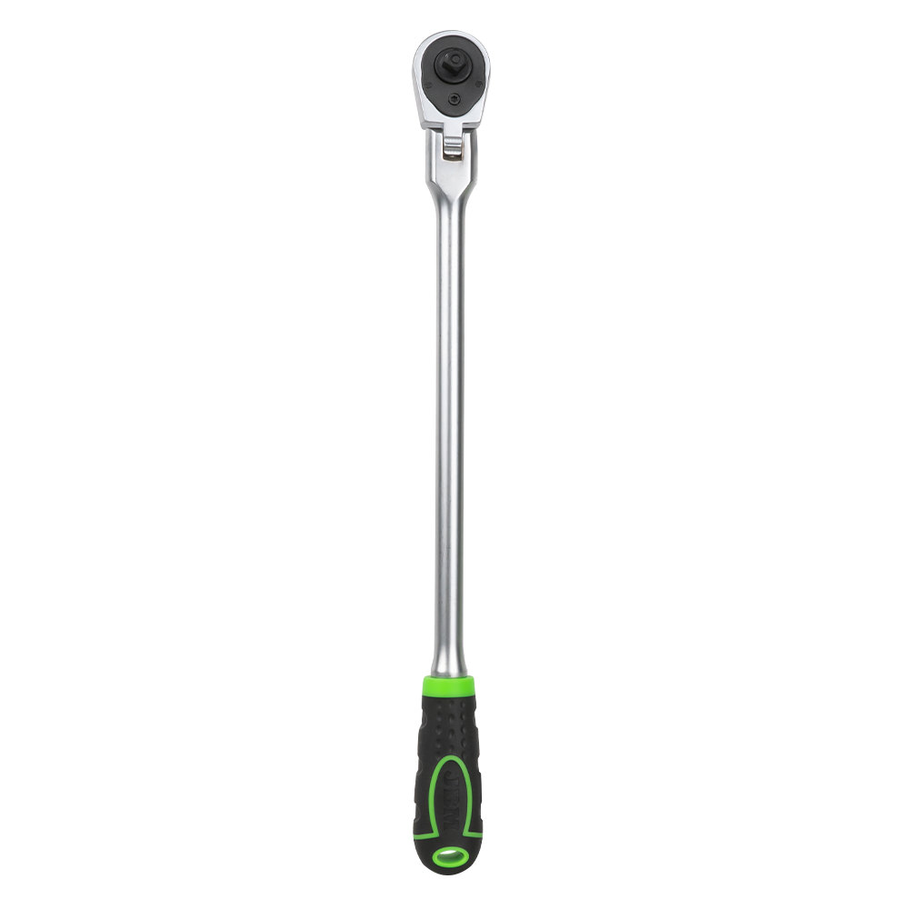 Antrenor articulat cu clichet reversibil JBM 53886, 72 dinti, antrenor patrat 1/4 inch, lungime 305 mm, finisaj zincat, maner cauciucat