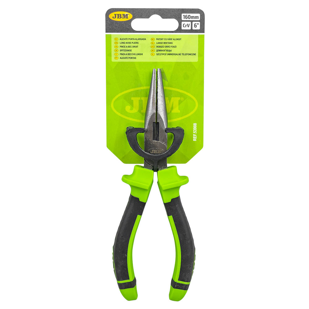 Cleste cu varf lung JBM 53908, lungime 160 mm/ 6 inch, otel crom vanadiu