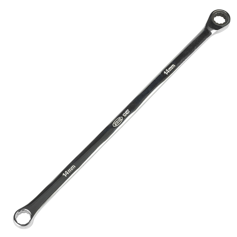 Set 7 chei inelare cu clichet JBM 54066, deschidere chei 8-19 mm, lungime 23.5-42 mm, cromate, otel crom vanadiu, in modul spuma EVA cu fibra de carbon