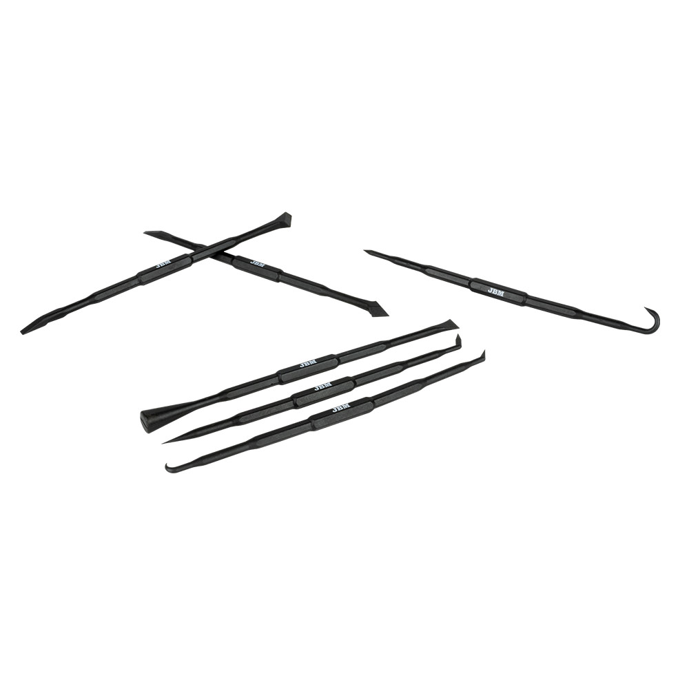 Set 6 extractoare pentru o-ring JBM 54142, ascutit, carlig, spatula, levier plat, nylon, negre