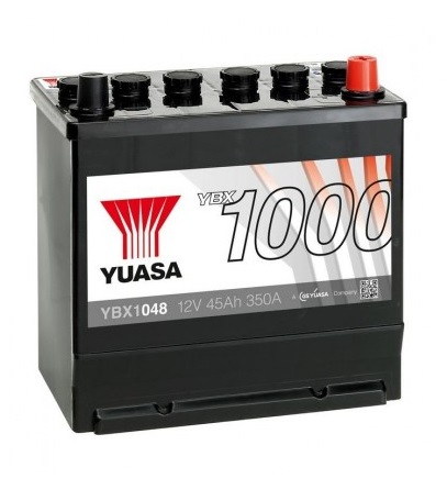 Baterie auto YUASA 1000 YBX1048 CA-CA CLASIC, 12 V, 45 Ah, 350 A, 220 x 135 x 225 mm, borna normala dreapta +