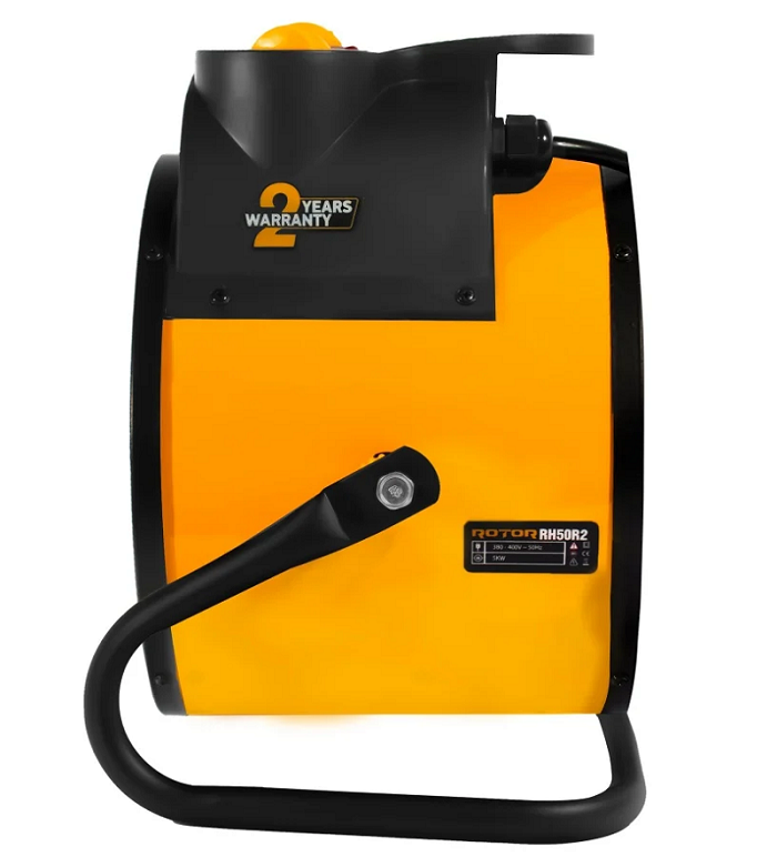 Aeroterma electrica ROTOR RH-50R2 17402, 5000 W, 3 trepte de putere, 30/2500/5000 W, suprafata incalzita 100 mp, mufa trifazica