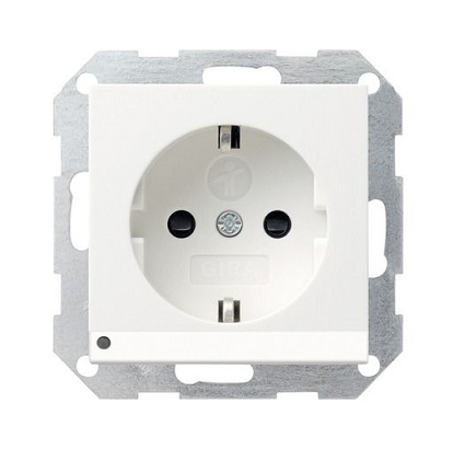 Priza incastrata VIMAR 0417003, 16A, 250V, 58 x 79 x 88 mm, alb