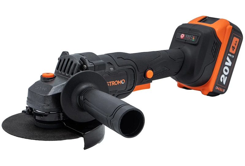 Polizor unghiular pe acumulator STROMO AGA216 15192, 7450 rot/min, disc 125 mm, motor brushless, 1 x acumulator 20V, 4 Ah