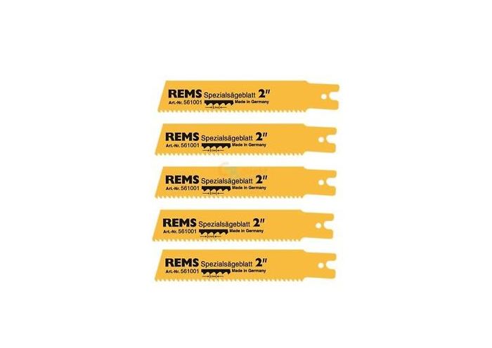 Set 5 lame de fierastrau REMS 561001 8400561001R05, 2 inch, 140 mm, 3.2 mm, pentru REMS Cat VE, Tiger/VE/SR, Akku-Cat 22 V VE