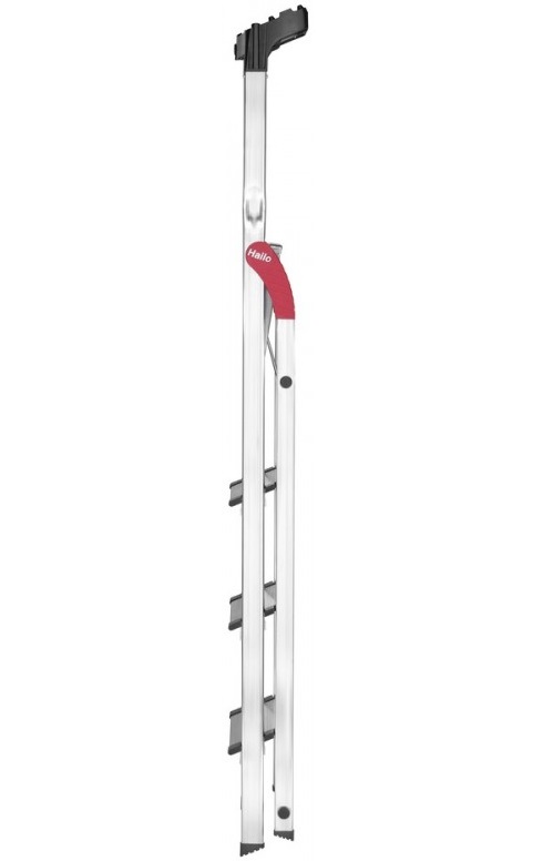 Scara pliabila HAILO ComfortLine 8040407, 4 trepte, greutate maxima sustinuta 150 kg, din aluminiu, picioare antiderapante