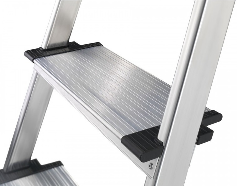 Scara pliabila HAILO ComfortLine 8040407, 4 trepte, greutate maxima sustinuta 150 kg, din aluminiu, picioare antiderapante