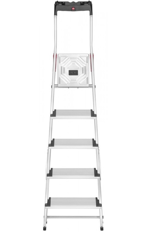 Scara pliabila HAILO ComfortLine 8040507, 5 trepte, greutate maxima sustinuta 150 kg, din aluminiu, picioare antiderapante