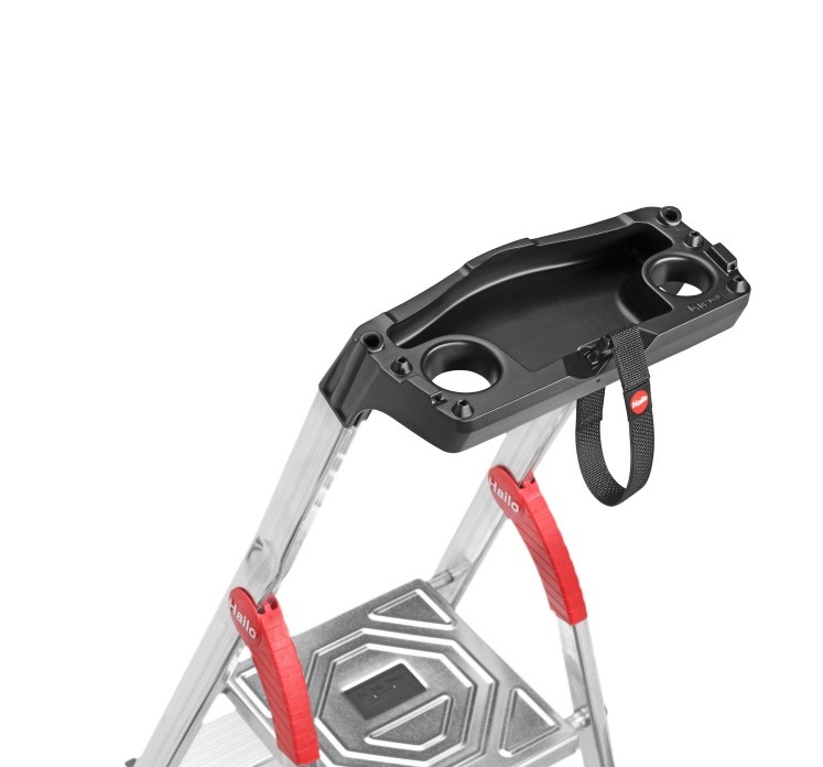 Scara pliabila HAILO ComfortLine 8040507, 5 trepte, greutate maxima sustinuta 150 kg, din aluminiu, picioare antiderapante