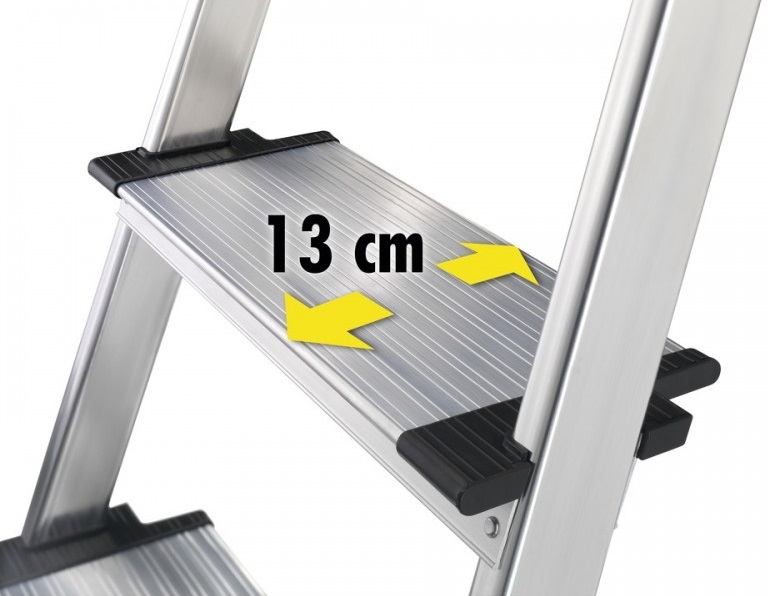Scara pliabila HAILO ComfortLine 8040507, 5 trepte, greutate maxima sustinuta 150 kg, din aluminiu, picioare antiderapante