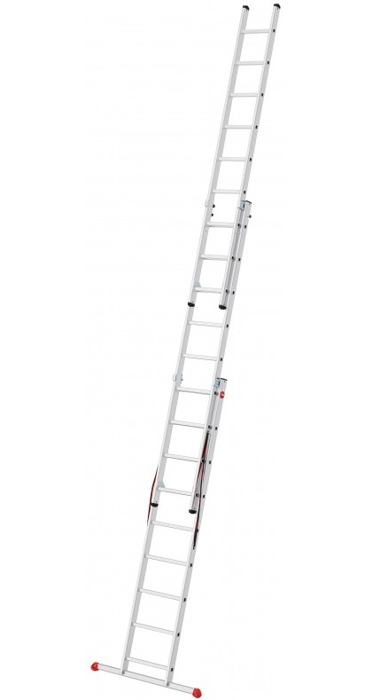 Scara pliabila/extensibila HAILO HobbyLot 7309007, 3x9 trepte, greutate maxima sustinuta 150 kg, din aluminiu, picioare antiderapante, pentru uz casnic