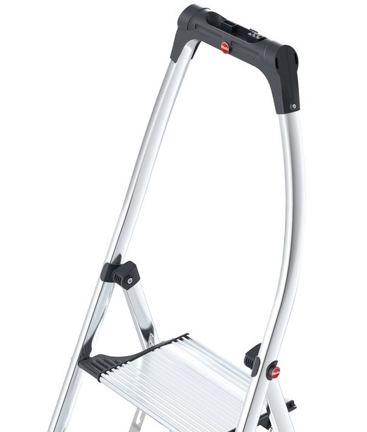 Scara pliabila HAILO K100 TopLine 4303301, 3 trepte, greutate maxima sustinuta 150 kg, din aluminiu, picioare antiderapante, pentru uz casnic