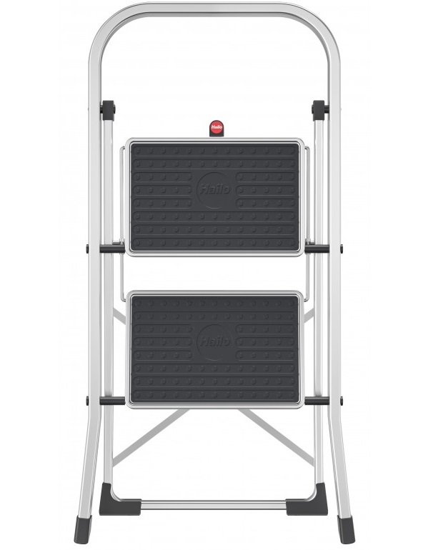 Scara pliabila HAILO K70 StandardLine 4392801, 2 trepte cu covorase antiderapante, greutate maxima 150 kg, aluminiu, picioare antiderapante, uz casnic