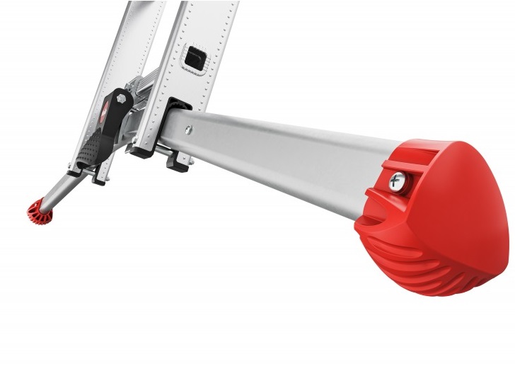 Scara pliabila/extensibila HAILO ProfiLOT 9306507, 2x6 + 1x5 trepte, greutate maxima sustinuta 150 kg, din aluminiu, picioare antiderapante, carlig de blocare