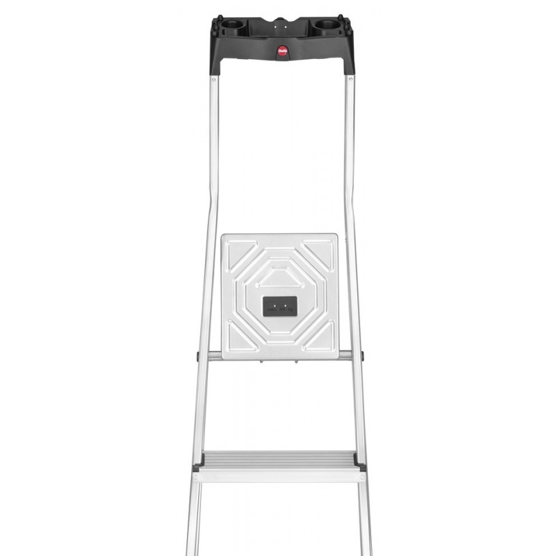 Scara pliabila HAILO StandardLine 8160307, 3 trepte, greutate maxima 150 kg, aluminiu, picioare antiderapante, tava multifunctionala, pentru uz casnic