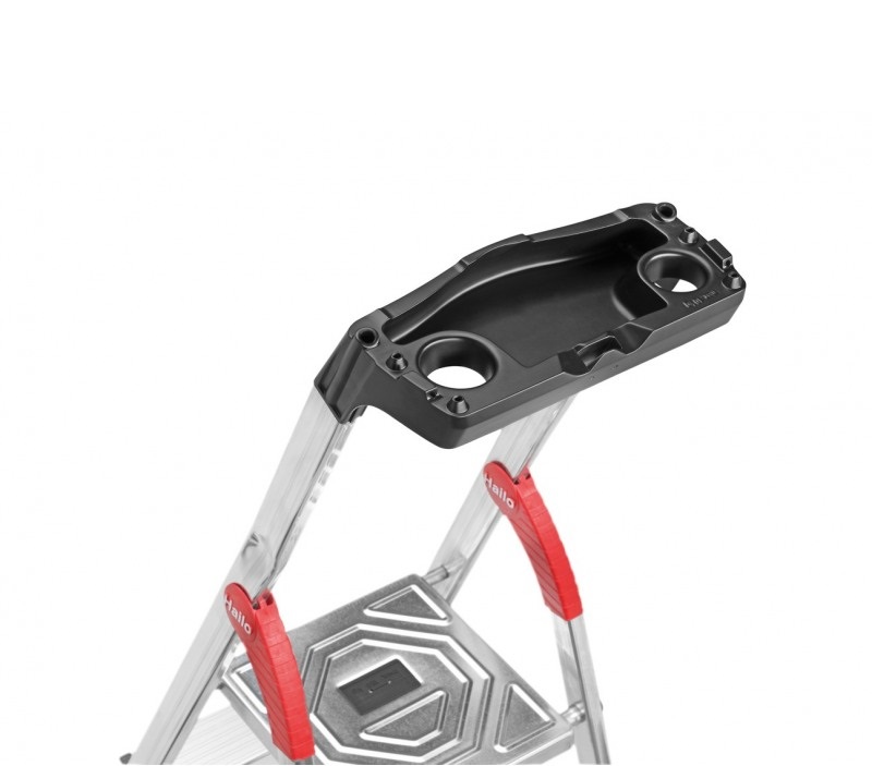 Scara pliabila HAILO StandardLine 8160307, 3 trepte, greutate maxima 150 kg, aluminiu, picioare antiderapante, tava multifunctionala, pentru uz casnic