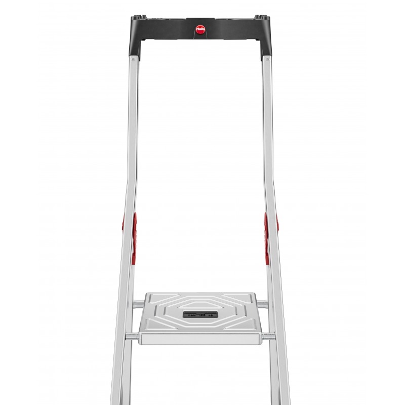 Scara pliabila HAILO StandardLine 8160307, 3 trepte, greutate maxima 150 kg, aluminiu, picioare antiderapante, tava multifunctionala, pentru uz casnic