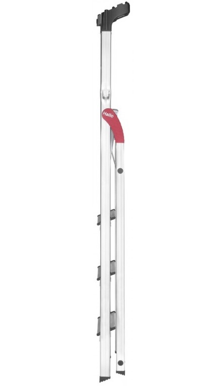Scara pliabila HAILO StandardLine 8160407, 4 trepte, greutate maxima 150 kg, aluminiu, picioare antiderapante, tava multifunctionala, pentru uz casnic