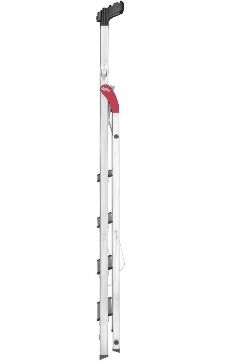 Scara pliabila HAILO StandardLine 8160507, 5 trepte, greutate maxima 150 kg, aluminiu, picioare antiderapante, tava multifunctionala, pentru uz casnic