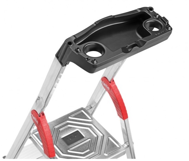 Scara pliabila HAILO StandardLine 8160507, 5 trepte, greutate maxima 150 kg, aluminiu, picioare antiderapante, tava multifunctionala, pentru uz casnic