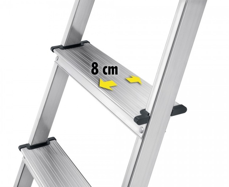 Scara pliabila HAILO StandardLine 8160507, 5 trepte, greutate maxima 150 kg, aluminiu, picioare antiderapante, tava multifunctionala, pentru uz casnic
