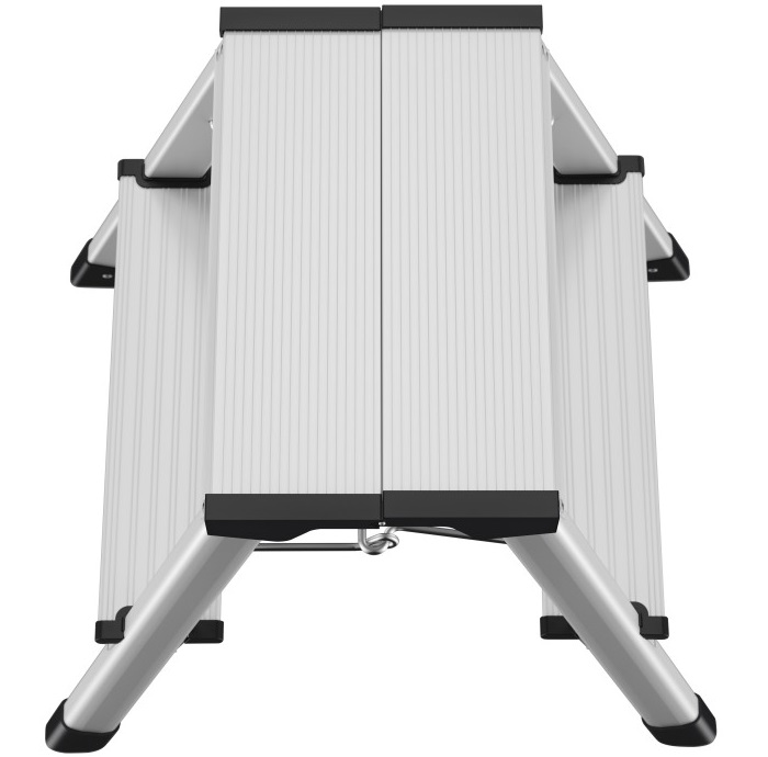 Scara pliabila HAILO D60 StandardLine 4442701, 2x2 trepte, greutate maxima 150 kg, aluminiu, picioare antiderapante, pentru uz casnic