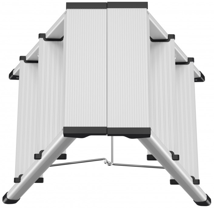 Scara pliabila HAILO D60 StandardLine 4443701, 2x3 trepte, greutate maxima 150 kg, aluminiu, picioare antiderapante, pentru uz casnic