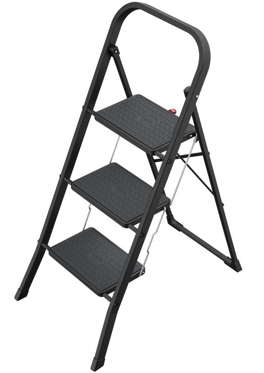 Scara pliabila HAILO K44 StandardLine 4397310, 3 trepte, greutate maxima 150 kg, din otel, picioare antiderapante, pentru uz casnic