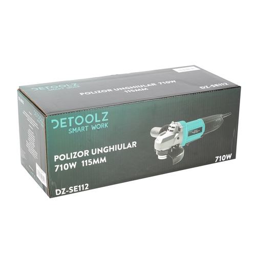 Polizor unghiular Detoolz, DZ-SE112, 710 W, 115 mm, dublu izolat