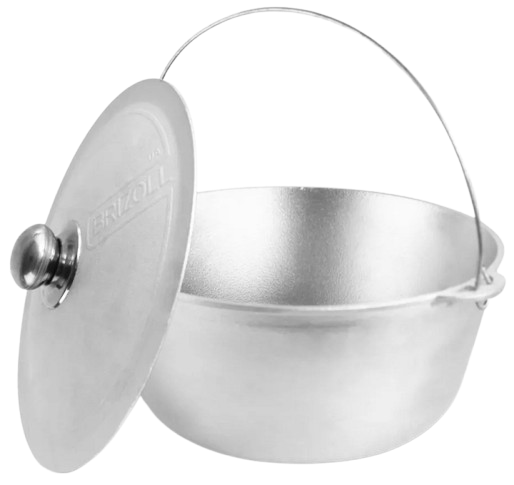 Ceaun tuci cu capac si toarta BRIZOLL 14841, din aluminiu alimentar, capacitate 10 litri, diametru 320 mm