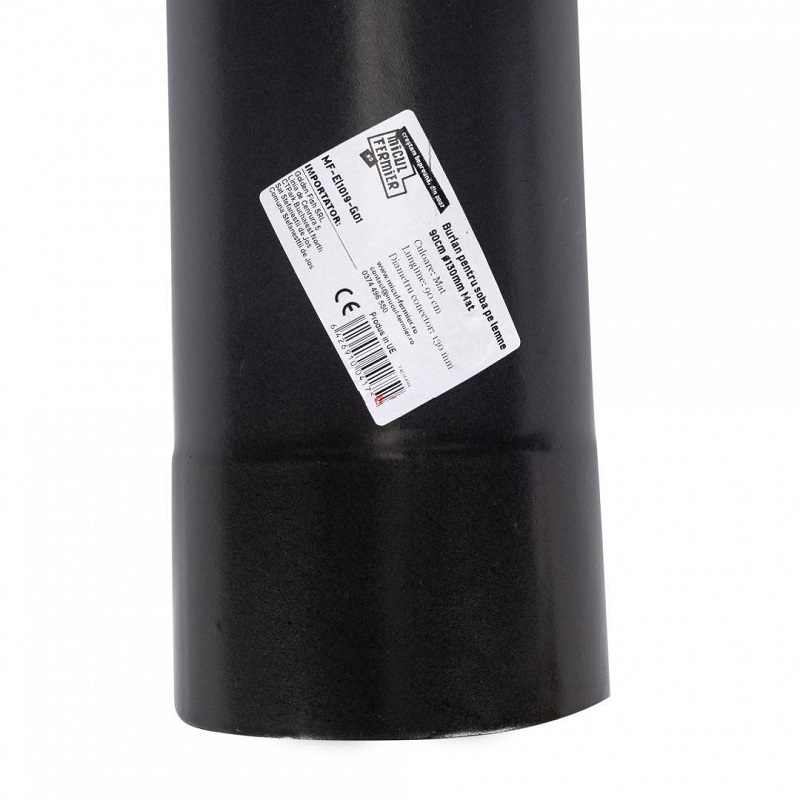 Burlan pentru soba pe lemne MICUL FERMIER MF-EI1019-G01, lungime 90 cm, diametru 130 mm, gri mat