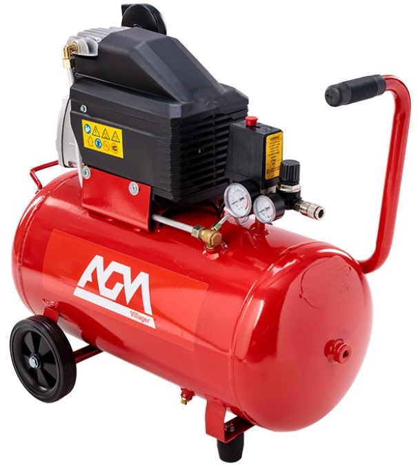 Compresor de aer VILLAGER AGM 50 L 077944, 1.5 kW, 2.01 CP, capactitate rezervor 50 litri, 8 bar