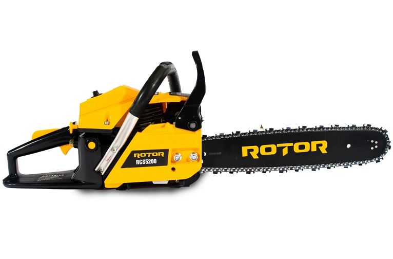 Drujba pe benzina ROTOR RCS5200 14555, 2 kW, 3.9 CP, 10500 rpm, lama 38 cm, lant 32+ dinti, pinteni 64, pas 0.325, ungere automata, pentru astereala