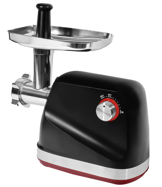 Masina de tocat carne electrica BOHM MG2028R 14687, 800-1800 W, productivitate 1.8 kg/min, 3 x site 3/5/7 mm, cutit, accesoriu carnati/kebbe